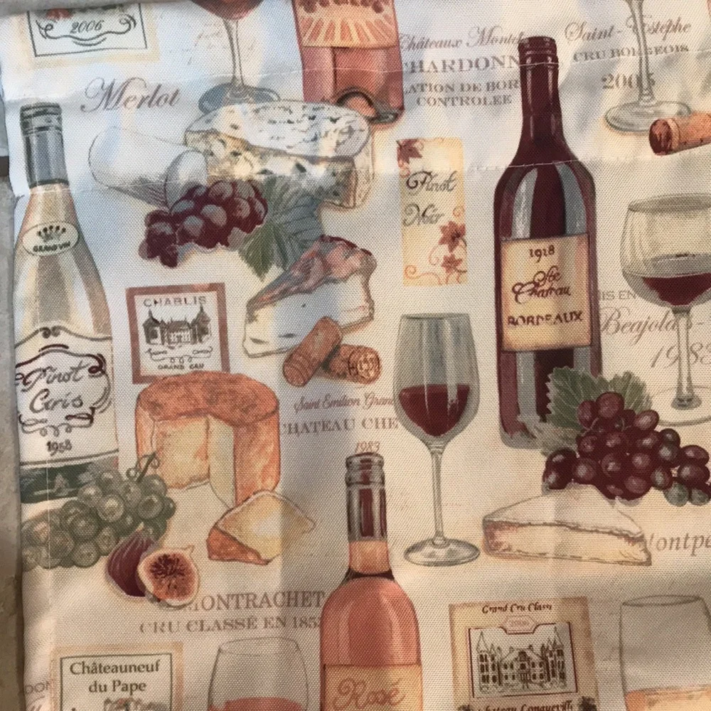 Curtains Wine Themed 3 Piece Curtains Set